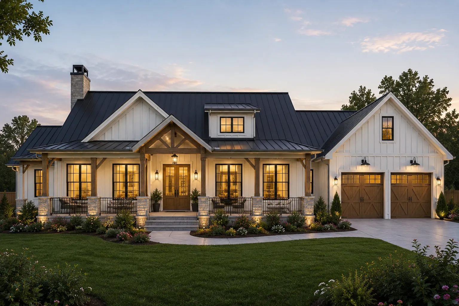Modern Farmhouse Ranch Residence