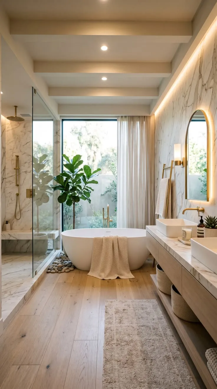 Patterned tile gypsy bohemian bathroom decor style