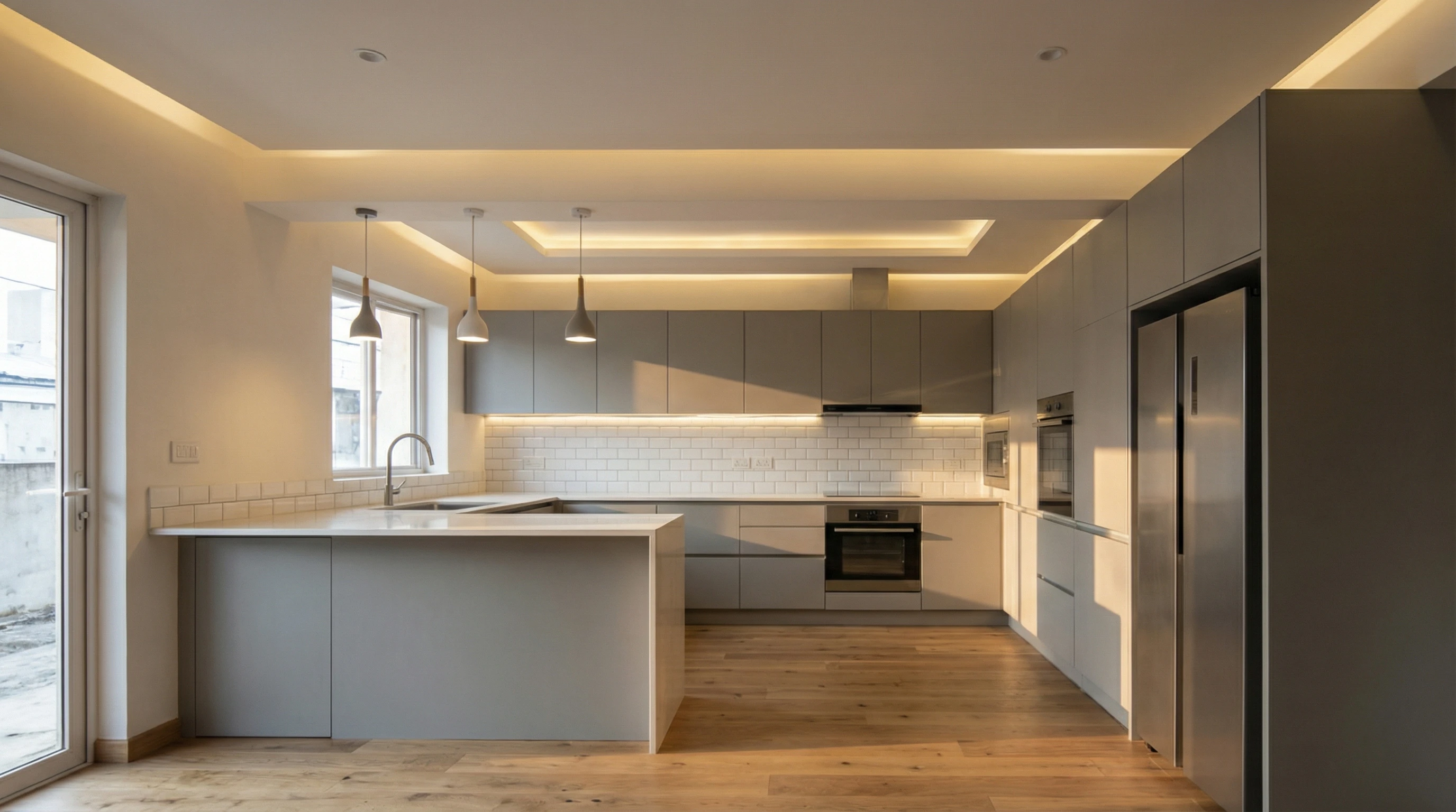 Contemporary kitchen island