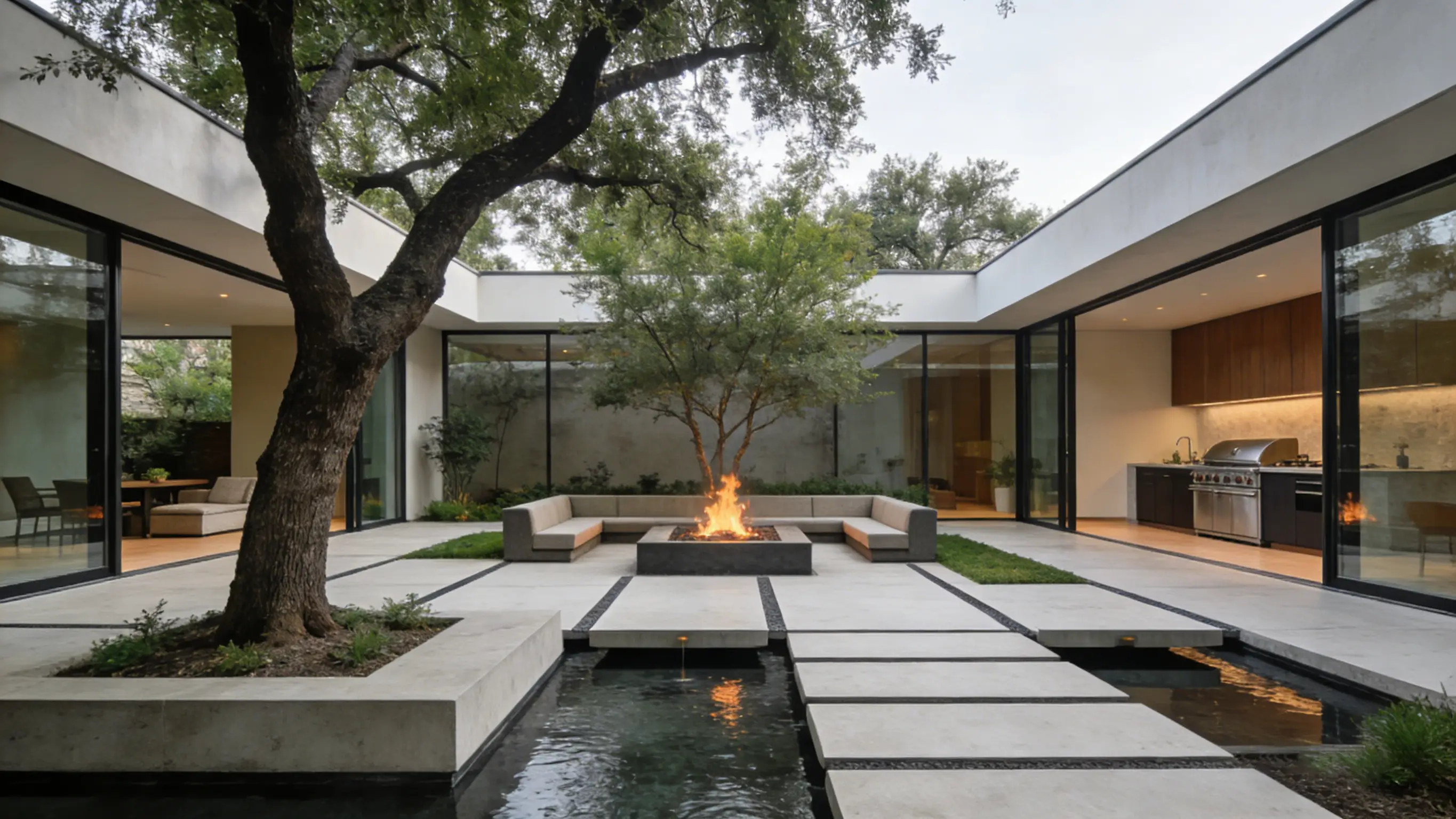 Modern courtyard layout design