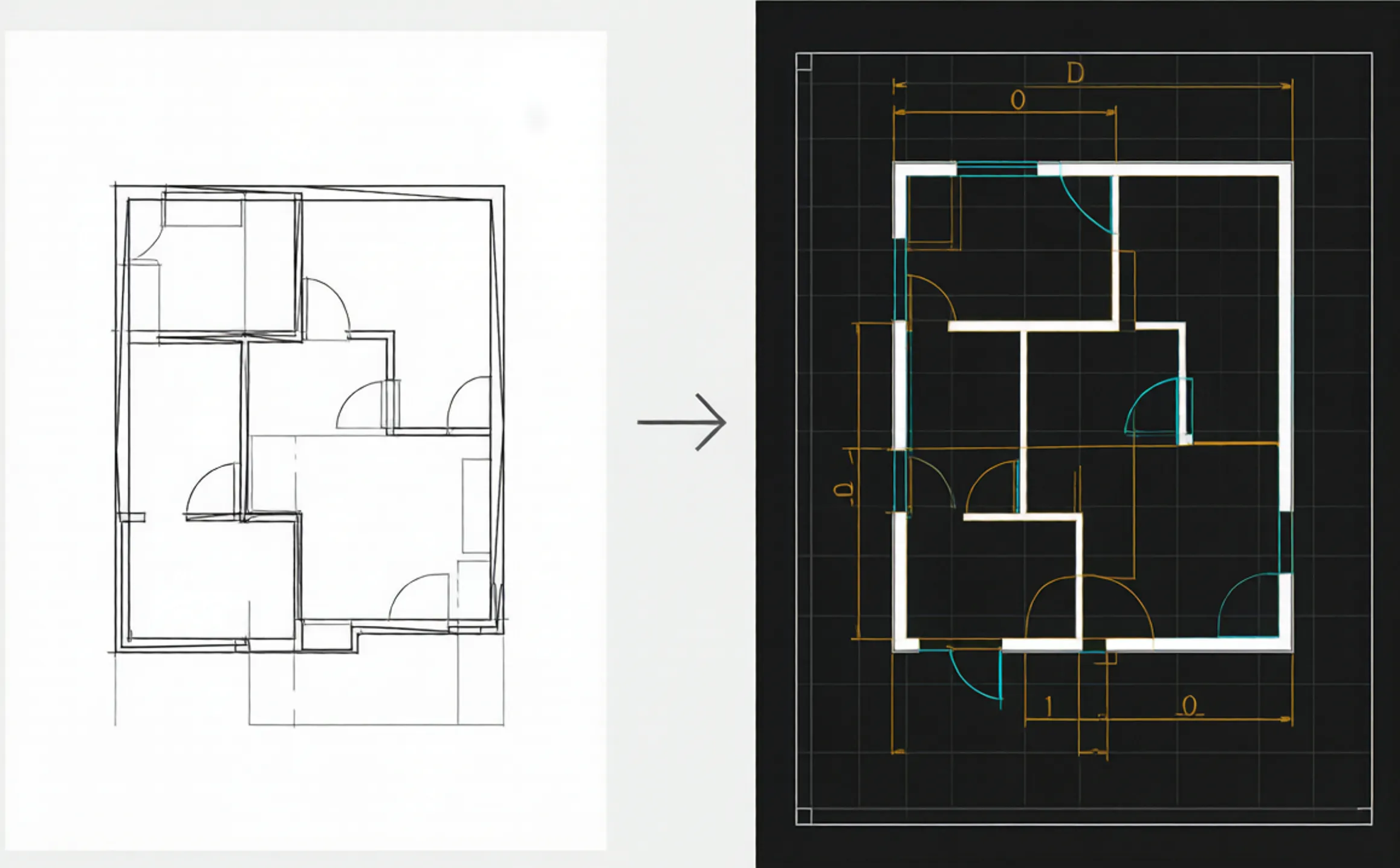 JPG, PNG, and BMP drawings ready for image to DXF conversion